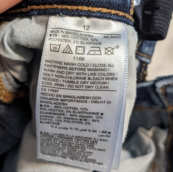 𝅺old Navy skinny blue jeans size 12 - Picture 4 of 4